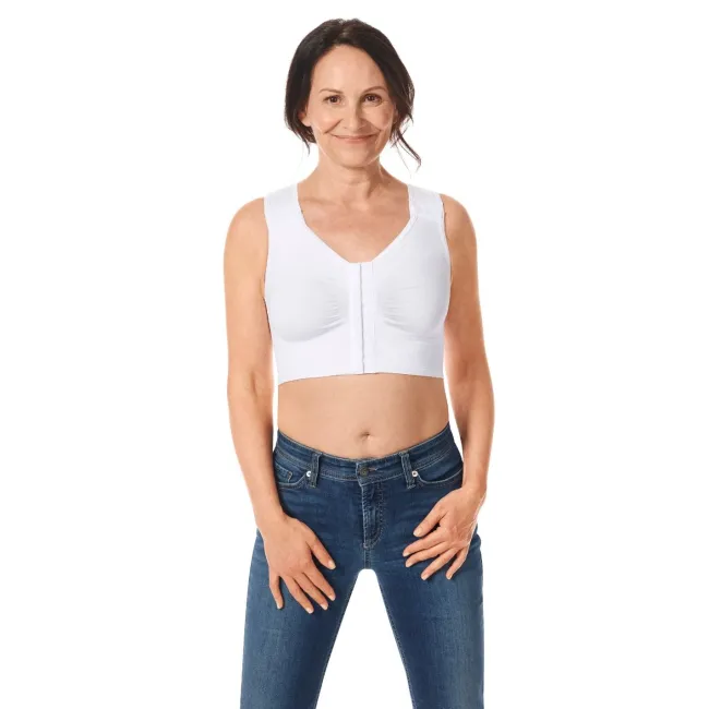 Amoena Lymph Flow Wire Free Front Closure Bra Long