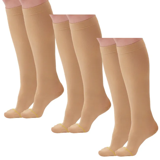 AW 222 Anti-Embolism Knee High Stockings 18 mmHg (3 Pack)