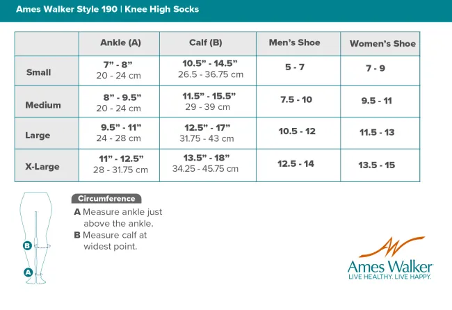 AW 190 E-Z Walker Plus Diabetic Crew Socks for Sensitive Feet 8-15 mmHg (Sale)