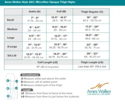 AW 263 Microfiber Opaque Thigh Highs w/Dot Band 20-30 mmHg