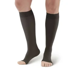 AW 391OT Luxury Opaque Open Toe Knee Highs 30-40 mmHg (Sale)