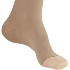 AW 292OT Luxury Opaque Open Toe Thigh Highs w/Dot Band 20-30 mmHg