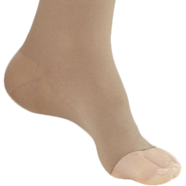 AW 292OT Luxury Opaque Open Toe Thigh Highs w/Dot Band 20-30 mmHg