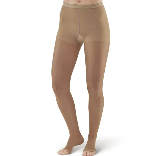AW 15OT Sheer Support Open Toe Pantyhose 15-20 mmHg