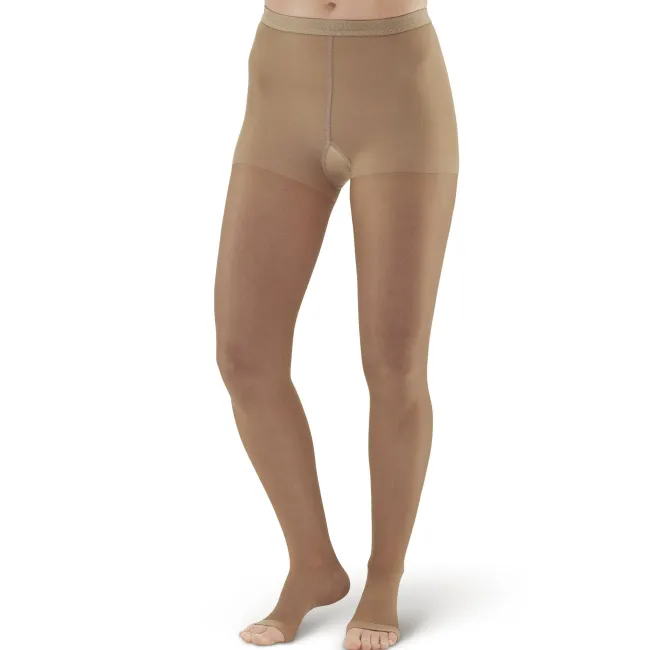 AW 33OT Sheer Support Open Toe Pantyhose 20-30 mmHg