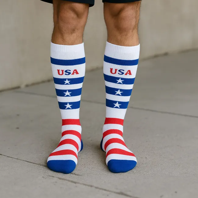 AW 676 Pattern Knee High Socks 20-30 mmHg