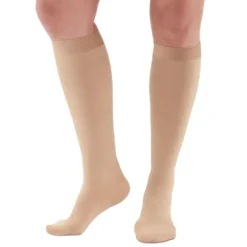 AW 291SB Luxury Opaque Closed Toe Knee High w/Silicone Band