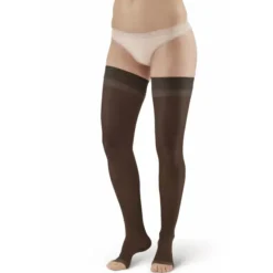 AW 45 Sheer Support Open Toe Thigh Highs w/Top Band 15-20 mmHg