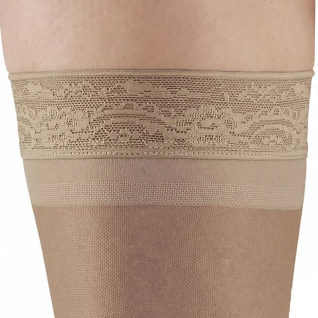 AW 45 Sheer Support Open Toe Thigh Highs w/Top Band 15-20 mmHg