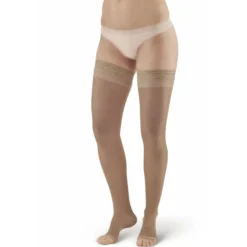 AW 45 Sheer Support Open Toe Thigh Highs w/Top Band 15-20 mmHg
