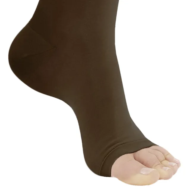 AW 266 Signature Sheer Open Toe Thigh Highs w/Dot Band 20-30 mmHg