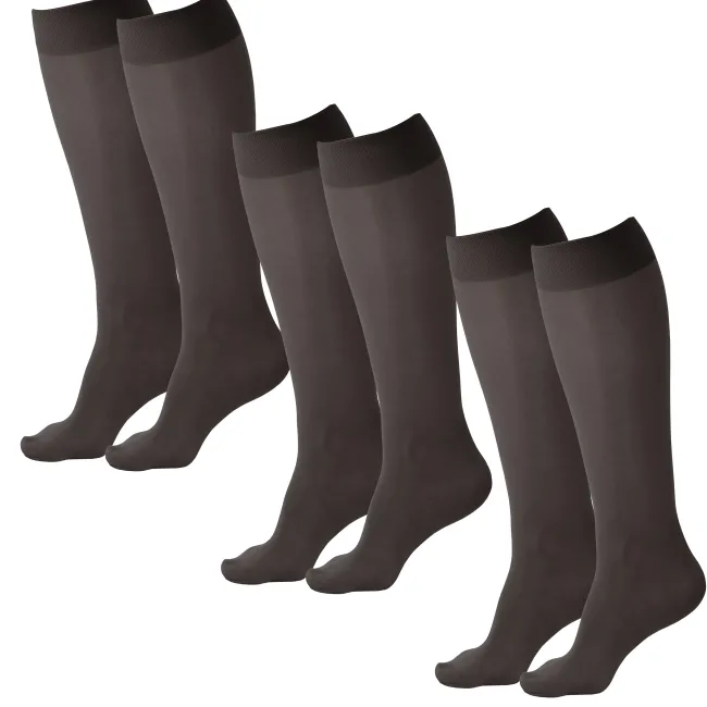 AW 76 Soft Sheer Knee Highs 8-15 mmHg (3 Pack)