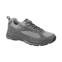 Drew Men's Athletic Aaron Shoes Grey Suede/Mesh