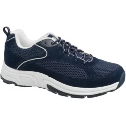 Drew Men's Athletic Aaron Shoes Navy Suede/Mesh