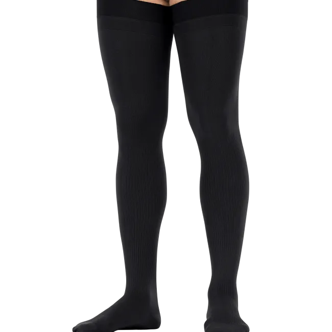 Jobst for Men Open Toe Thigh Highs w/Dot Band 30-40 mmHg
