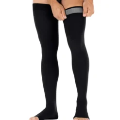 Jobst for Men Open Toe Thigh Highs w/Dot Band 20-30 mmHg