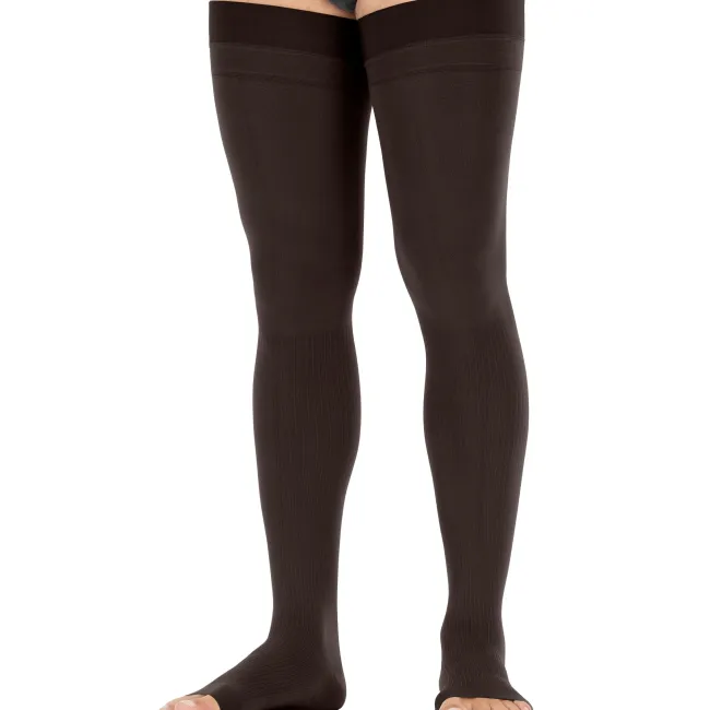 Jobst for Men Open Toe Thigh Highs w/Dot Band 20-30 mmHg