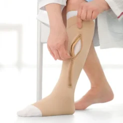 Jobst Ulcercare Stocking w/Left Zipper and Liners 40 mmHg