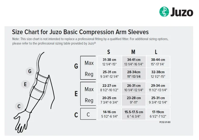 Juzo 4411 Basic Armsleeve w/Grip Top 20-30 mmHg