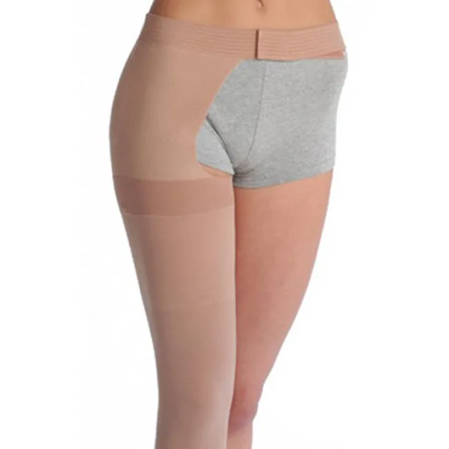 Juzo 3512 Dynamic Soft Open Toe Thigh Highs w/Waist Att. LFT 30-40 mmHg