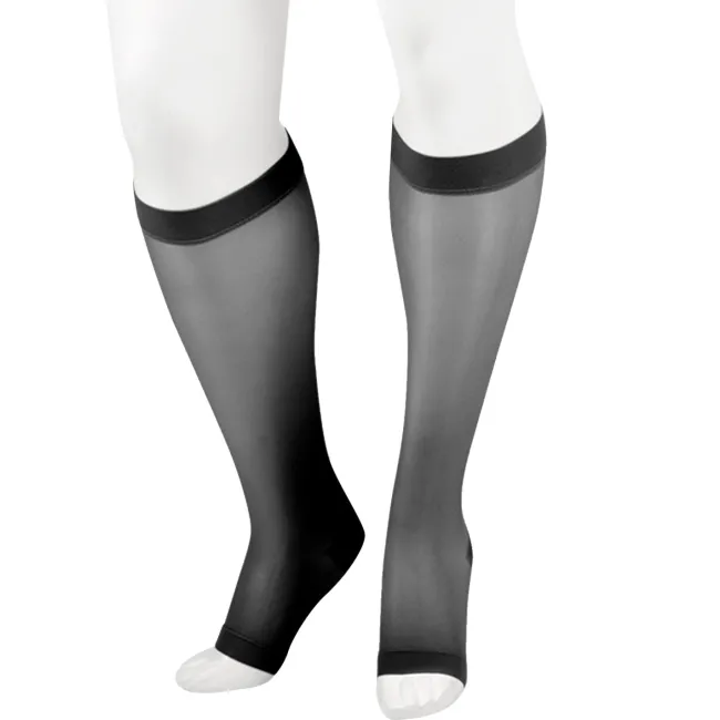 Juzo 2100 Naturally Sheer Open Toe Knee Highs 15-20 mmHg