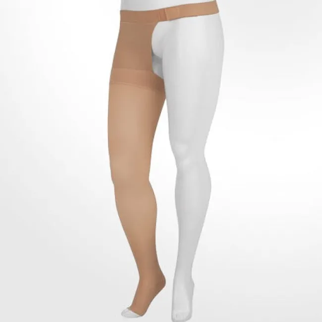 Juzo 2002 Soft Open Toe Thigh High w/Hip Attachment 30-40 mmHg Left