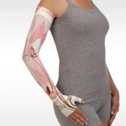 Juzo Soft 2002 Signature Collection Print Butterfly Garden Pink Armsleeve 30-40 mmHg