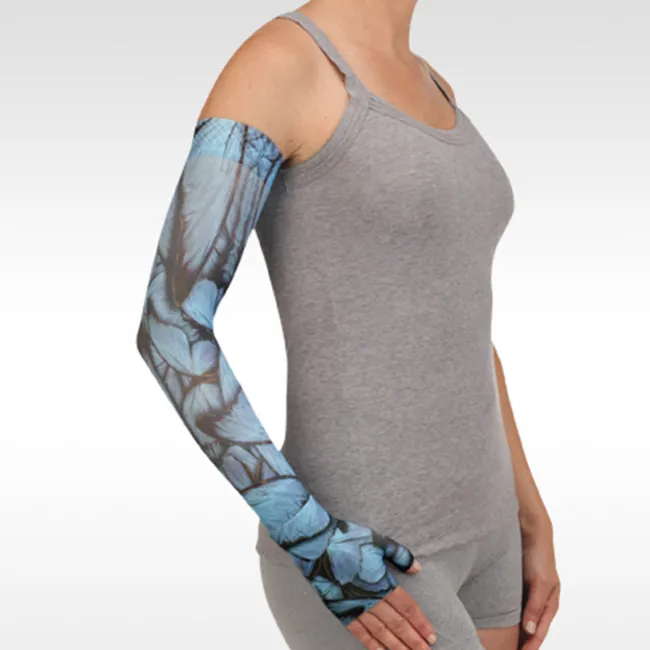 Juzo Soft 2002 Signature Collection Print Butterfly Morpho Blue Armsleeve 30-40 mmHg