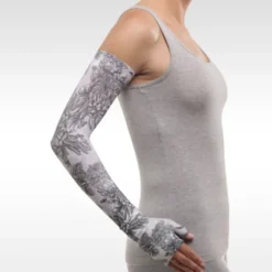 Juzo Soft 2000 Signature Collection Print Floral Gray Armsleeve 15-20 mmHg