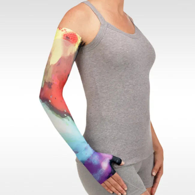 Juzo Soft 2001 Signature Collection Print Watercolor Multi Burst Armsleeve 20-30 mmHg