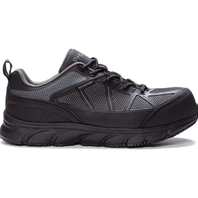 Propet Men's Seeley II Work Shoes Black/Grey