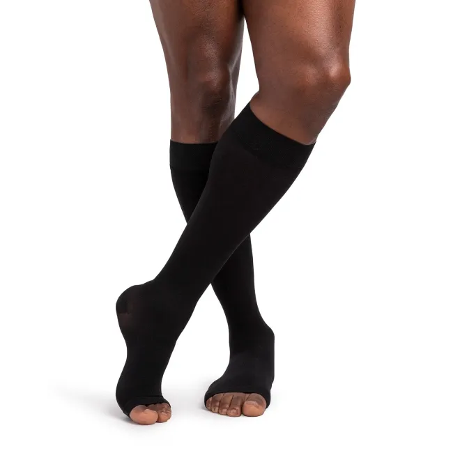 Sigvaris Dynaven 971 Women's Open Toe Knee Highs w/Grip Top 15-20 mmHg