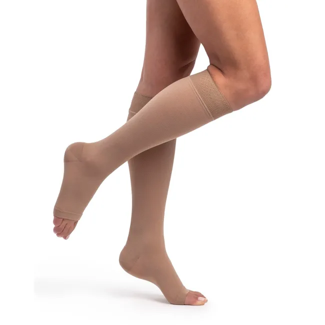 Sigvaris Dynaven 971 Women's Open Toe Knee Highs w/Grip Top 20-30 mmHg