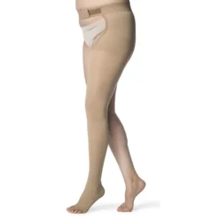 Sigvaris Essential 863 Opaque Open Toe Left Thigh w/Waist Attachment 30-40 mmHg (Sale)