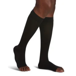 Sigvaris Essential 863 Opaque Open Toe Knee Highs 30-40 mmHg (Plus)