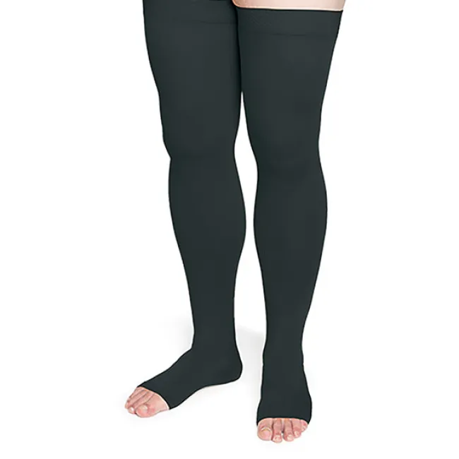 Sigvaris Specialty 553 Secure Unisex Open Toe Thigh Highs w/Silicone Band 30-40 mmHg