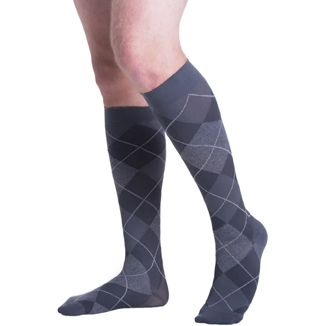 Sigvaris Style 832 Microfiber Patterns Men's Socks 20-30 mmHg