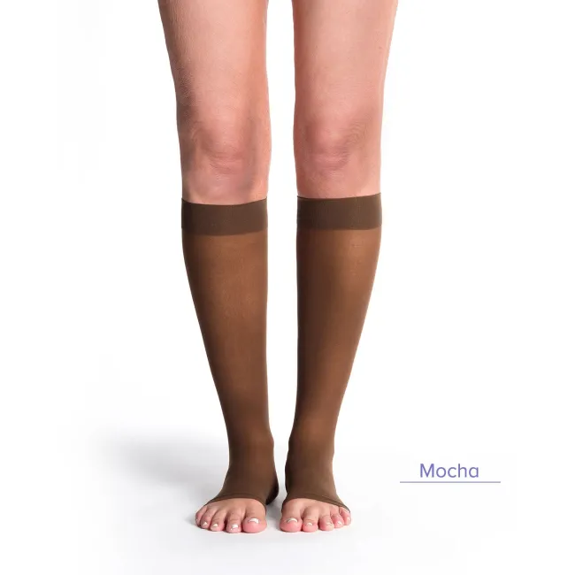 Sigvaris Style 783 Women's Sheer Open Toe Knee Highs 30-40 mmHg