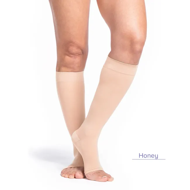 Sigvaris Style 781 Women's Sheer Open Toe Knee Highs 15-20 mmHg