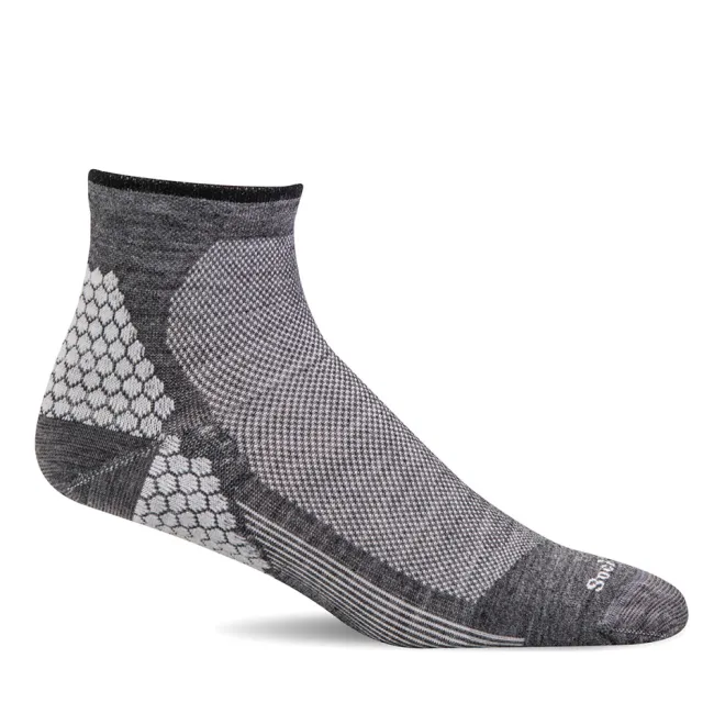 SockWell Men's Plantar Sport Quarter Socks (Charcoal)