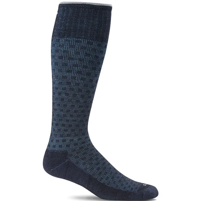 SockWell Men's Shadow Box Knee High Socks 15-20 mmHg