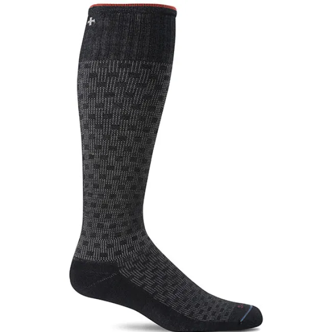 SockWell Men's Shadow Box Knee High Socks 15-20 mmHg
