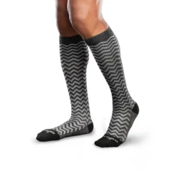 Therafirm Core-Spun Moderate Support Socks Trendsetter 20-30 mmHg (Black/Grey)