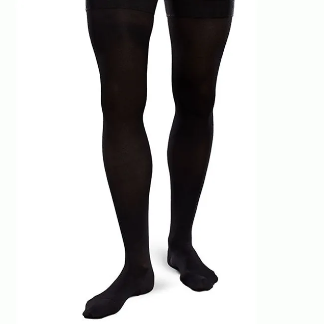 Therafirm EASE Opaque Men's Thigh Highs w/Silicone Band 30-40 mmHg