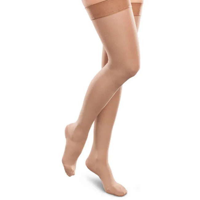 Therafirm EASE Opaque Women's Thigh Highs w/Silicone Band 30-40 mmHg