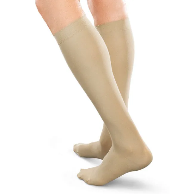 Therafirm EASE Opaque Women's and Men's Knee Highs w/Silicone 20-30 mmHg