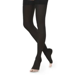 Therafirm EASE Sheer Open Toe Thigh Highs w/Silicone Band 15-20 mmHg