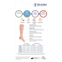 TruForm 0675 Knee High Open Toe w/ Zipper 15-20 mmHg