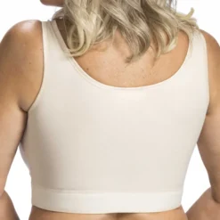Wear Ease 792 Compression Bra w/Fiberfill Breast Forms & Drainage Tube Pouches